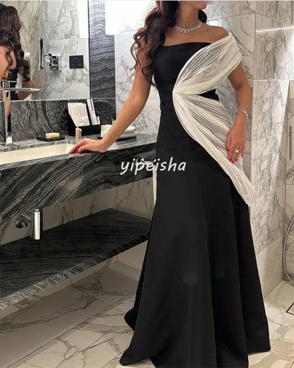 Customized Sexy Fashion Jersey Pleat Ruched Draped A-line One-shoulder Long Dresses Bespoke Occasion Dresses Exquisite Classic