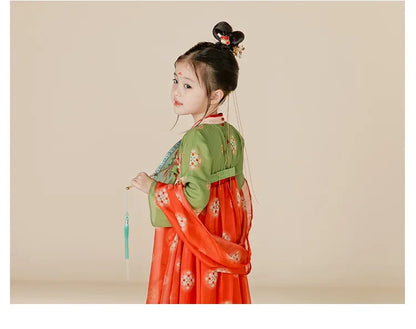 Girl Modern Hanfu Chinese Style Dress Halloween Fairy Kids Clothes Vestidos Traditional Cosplay Children Costume Girls Dresses