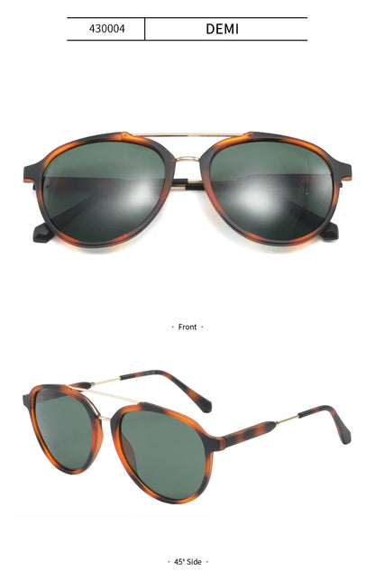 Fashion Polarized Sunglasses Men Women Metal Frame Pilot Sun Glasses UV400 Protection Shade