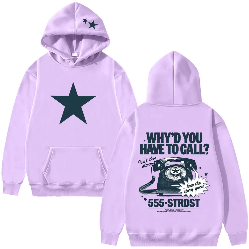 Freya Skye Wyhtc Hoodie Vintage Cartoon Print Hoodies Women Men Casual Long Sleeve Hooded Sweatshirts High Street Y2K Streetwear