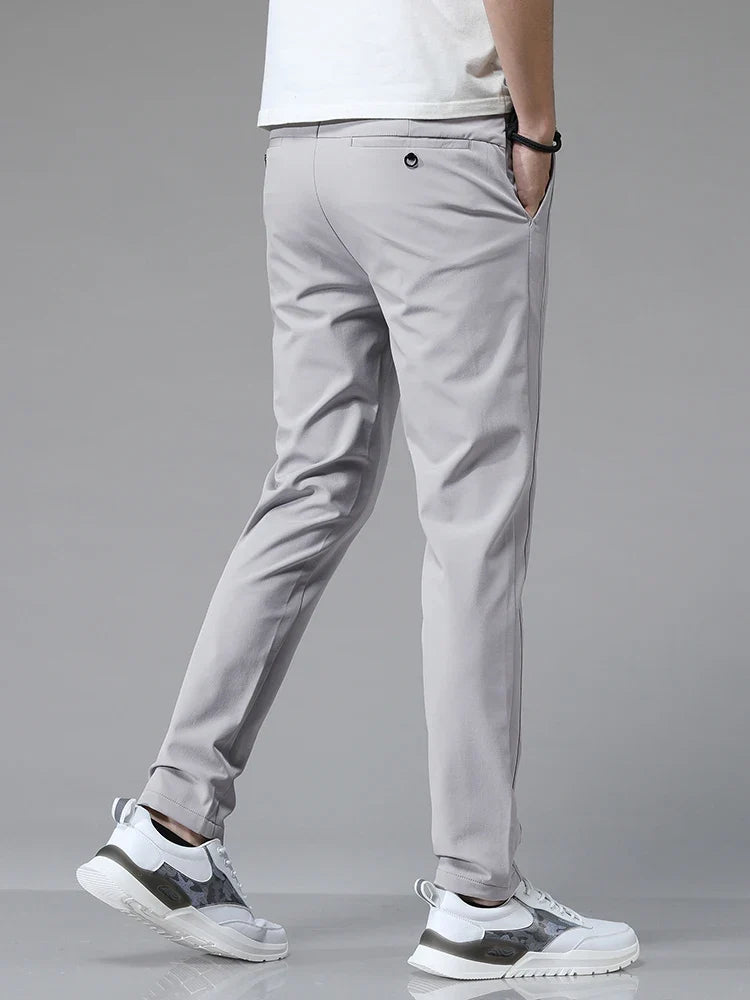 Spring Summer Ultra-thin Men's Stretch Slim Straight Casual Pants High Quality Fashion Breathable Golf Sports Trousers