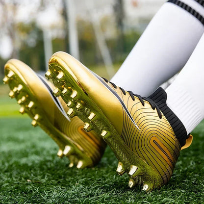 Men Soccer Shoes Ankle Outdoor Long Spikes Football Boots TF Professional Grass Cleats Unisex Football Shoes Chuteira Society