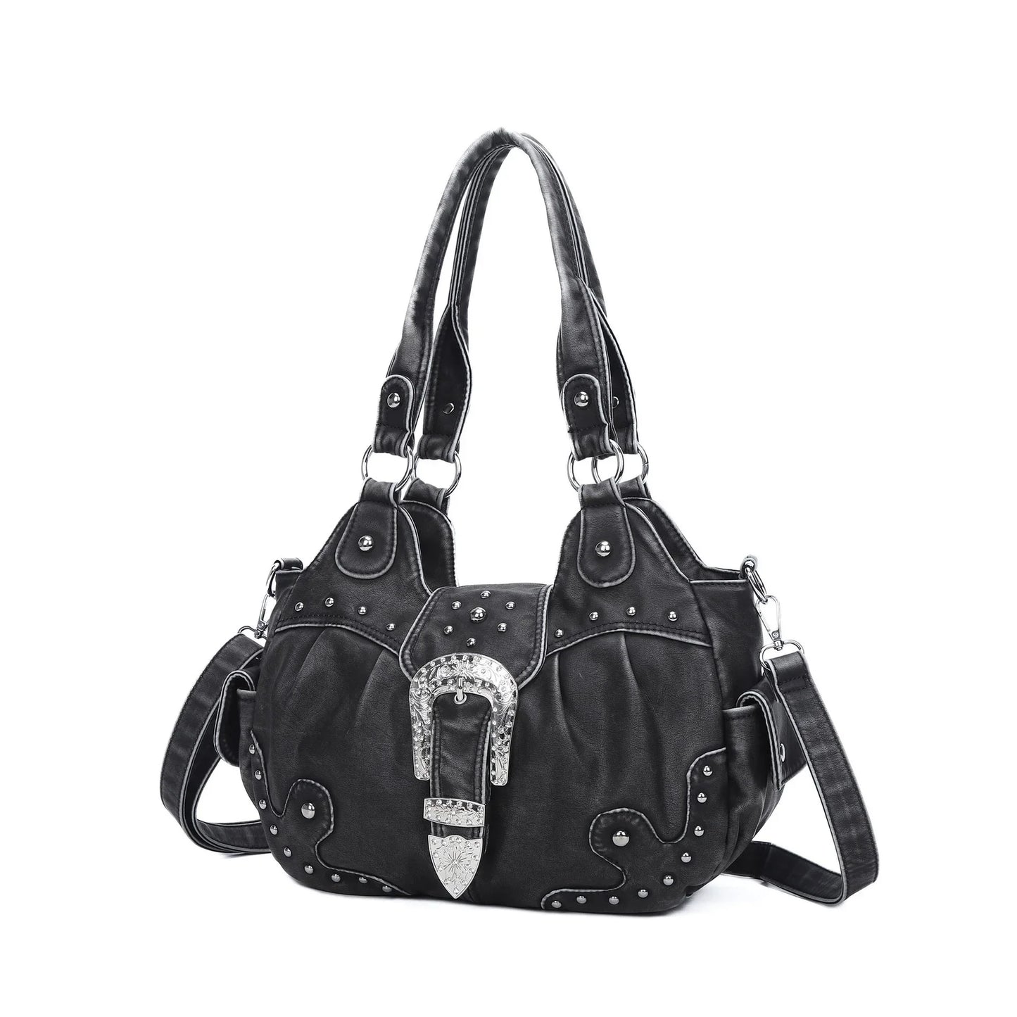 Women Handbag Satchel Top-handle Shoulder Bag PU Dumpling Pack Multi-pockets Shoulder Bags Phone Money Pack