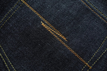 Mens Jeans Selvedge Denim Jeans for Man Silver Button Loose Fit Handmade 15 Oz
