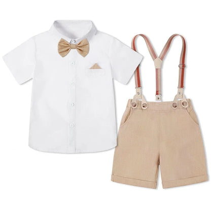 Baby Boy Clothes Toddler Wedding Outfit Kids Formal Birthday Party Suit Set Infant Graduation Piano Performance School Clothes
