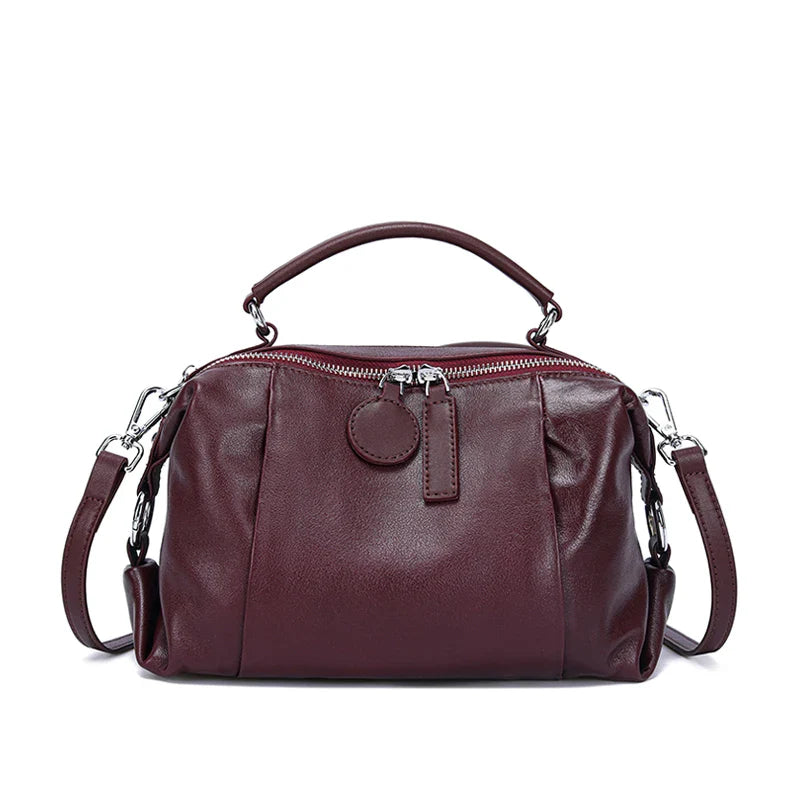 Women Natural Cow Genuine Leather Shoulder Bags Women Cowhide Bag Lady Soft Design Female Luxury Handbag for Ladies High Quality