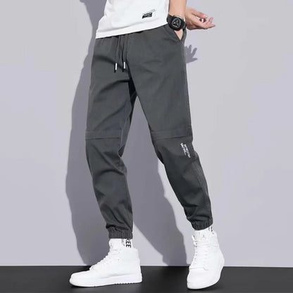 Men's Fashion New Beach Pants Joggers Streetwear Sweatpants Casual Pants Loose Summer Solid Color Long Drawstring Streetwear