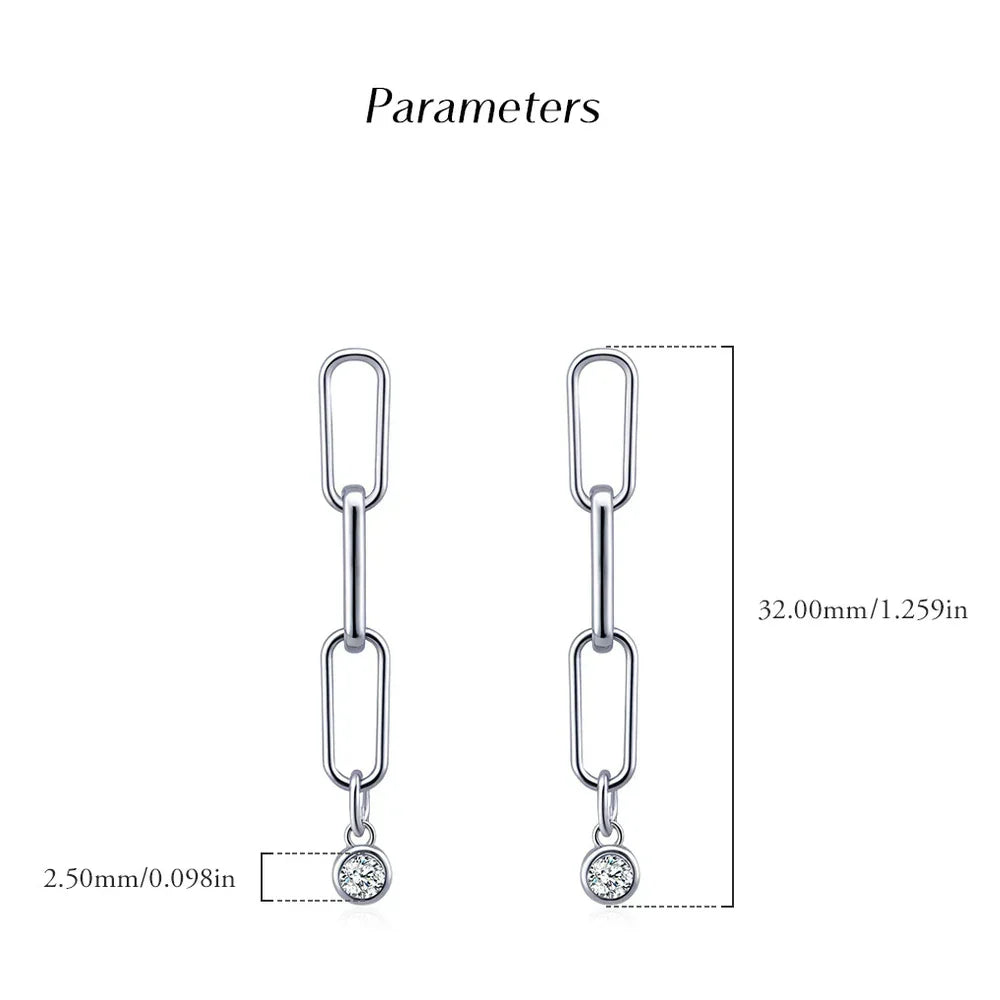 D VVS1 2.5mm Moissanite Tassel Earrings for Women GRA Certified Fine Jewelry Gifts s925 Sterling Sliver Earring