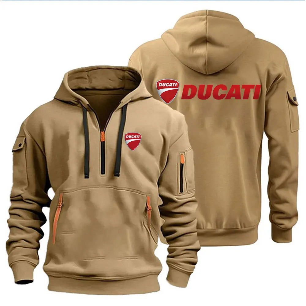 Men's Hooded Sweatshirt Spring Autumn Outdoor Sportswear Fashionable Casual Motorcycle Enthusiasts Clothing 2026