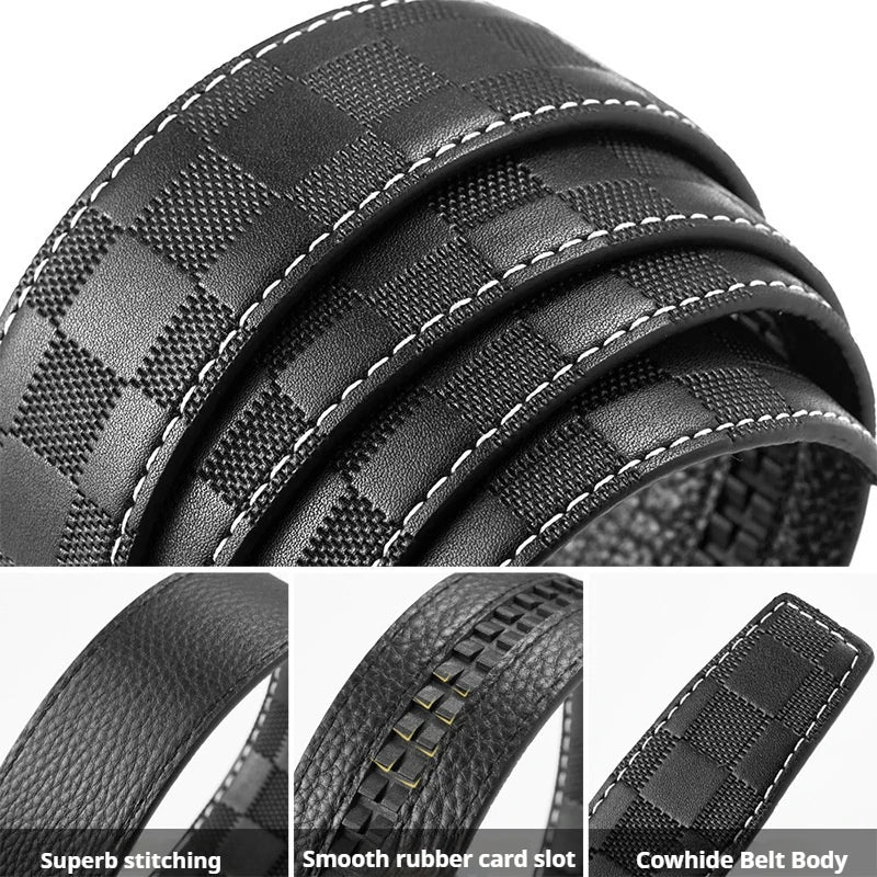 Brand Luxury Belt for men, Genuine Leather Automatic Buckle Adjustable Belt Fashion Style Golf Belt Luxury Gifts for Men