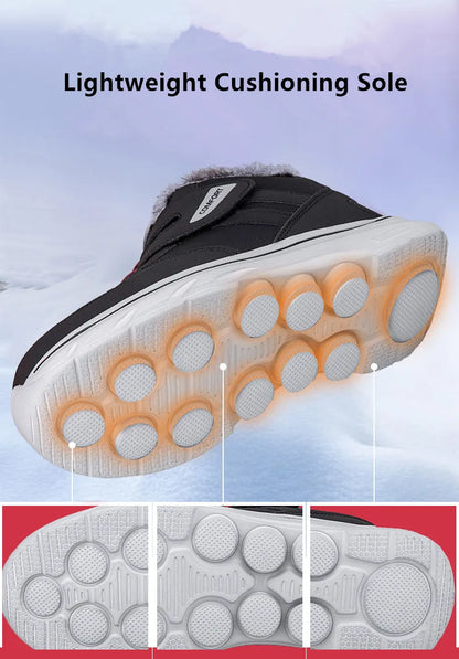 New Winter Men's Sneakers Thick Plush Warm Men's Snow Boots Lightweight Men's Ankle Boots Handmade Men's Outdoor Cotton Boots