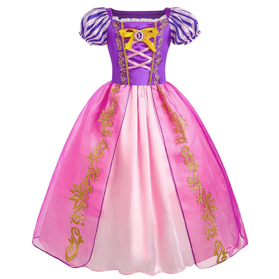 2026 Princess Party Costume Play Fancy Dress Girl Animation Movie Tangled Fairy Tale Halloween Apparel Purim Festival Frocks