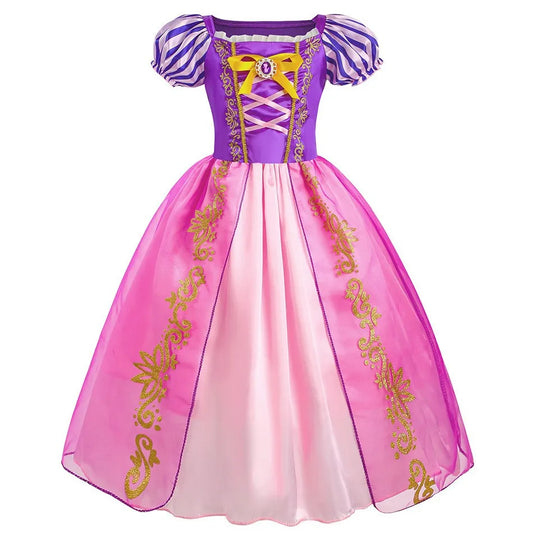2026 Princess Party Costume Play Fancy Dress Girl Animation Movie Tangled Fairy Tale Halloween Apparel Purim Festival Frocks