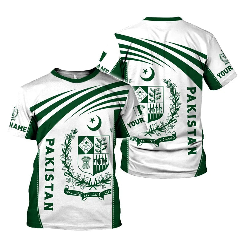 Pakistan Flag 3D Print Men's T-shirts For Men Clothing Summer Unisex Short Sleeve Tops Fashion Tees Streetwear Harajuku T Shirt