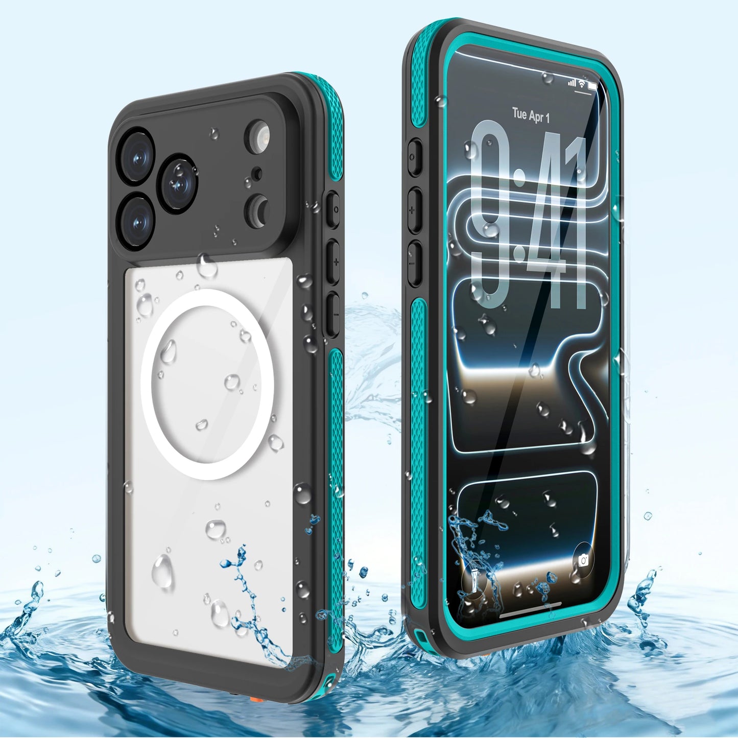 Suitable for iPhone 17 17 Pro Max waterproof phone case, essential for swimming sports, IP68 fully enclosed protective case