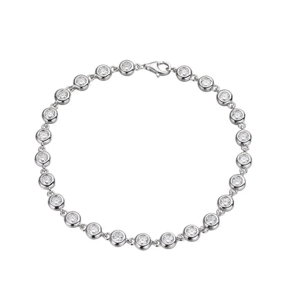 3mm Moissanite Tennis Bracelet GRA Certified s925 Sterling Sliver Dainty Bezel Bracelets for Women Man Wedding Jewelry