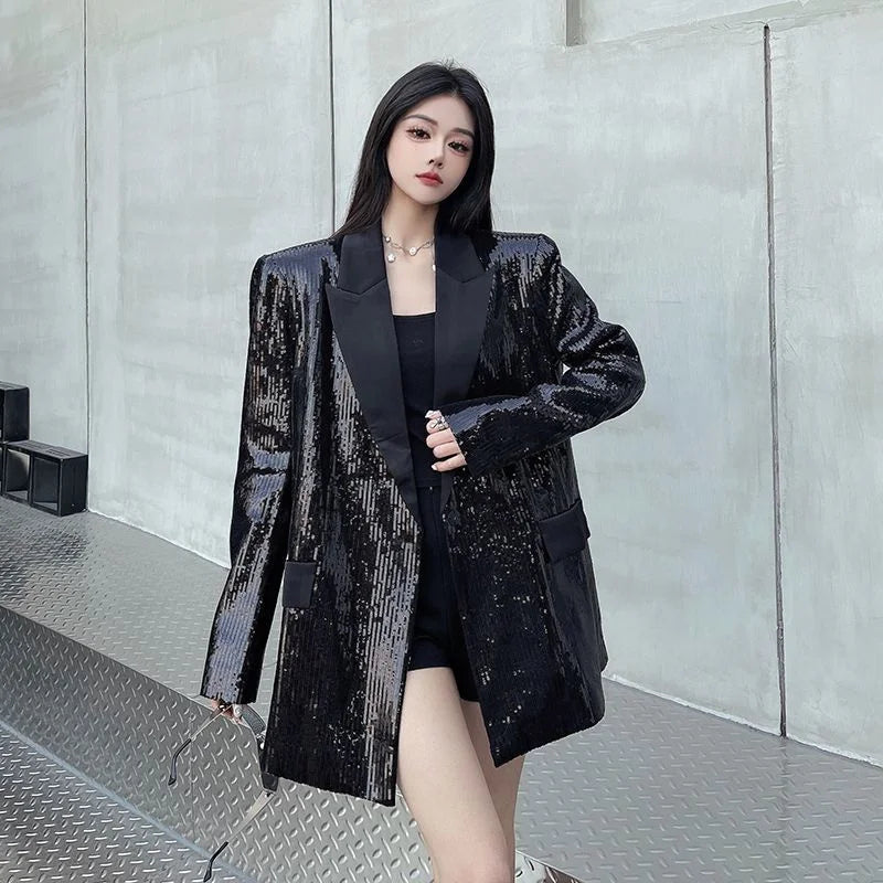 Fashion High-Quality Blazer Jacket Women 2026 New Autumn Long SleeveTemperament Casual  All-Match Ladies Suit Outerwear Tops