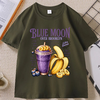 Blue Moon Over Brooklyn T Shirt Men Women Heated Rivalry Extra Banana Smoothie Tshirt Romance Book Movie T-shirt Men's Clothing