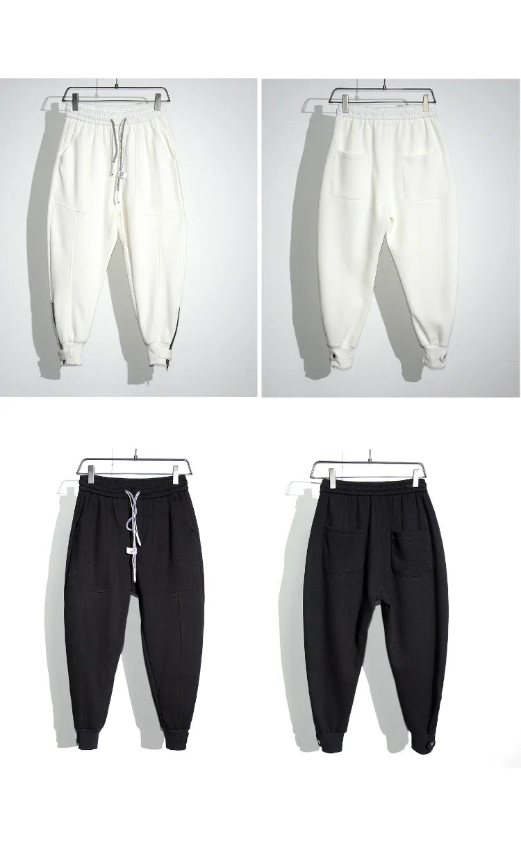 Spring Autumn Korean Fashion Streetwear Hip Hop Sweatpants Kpop Couple Jogging Pants Harajuku Black Sports Harem Joggers Men