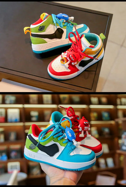 New Four Seasons Kids Single Sneaker Mandarin Ducks Basketball Sports Shoes Boys Girls Sneaker Board Shoes Children Casual Shoes