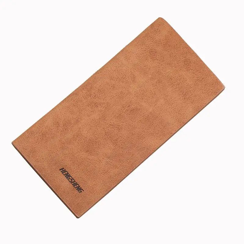 Ultra Thin Frosted PU Leather Wallet Business Men Cow Leather Anti RFID Purse Credit Card Holder Long Wallet for Men