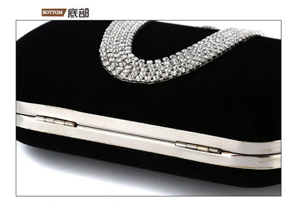 Luxury Women Evening Bags Diamond Luxury Clutch Bag Party Diamonds Lady Black Red Chain Shoulder Bag Handbags for Purse