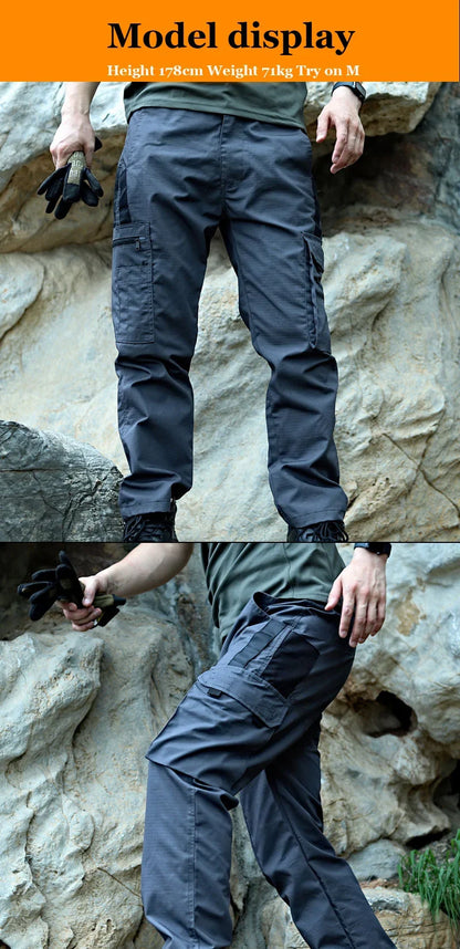 Outdoor Work Tactical Pants Camouflage Cargo Trousers Waterproof Multi-pocket Wear-Resistant Outdoor Training Workwear Trousers