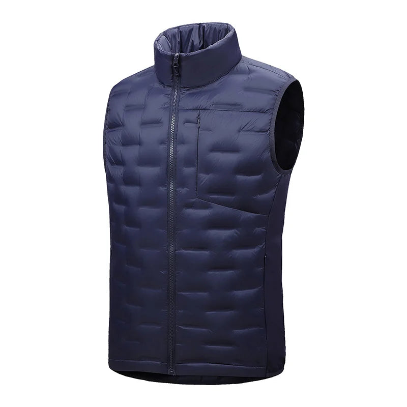 Winter Man White Duck Down Vest Men Waterproof Windproof Casual Sleeveless Vests Man Multi Pocket Warm Ultralight Waistcoat Coat
