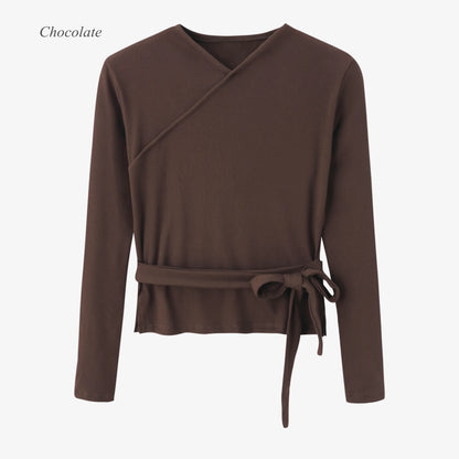 AS 2024 woman clothes thicken ribbing closed-fit wrap tops + Satin Adjustable straps dress (ship out in 1 day)