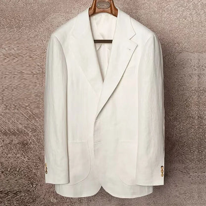 Summer Thin Retro Men's Breathable Linen Small Suit Italian Retro Slim Casual Blazer Trendy