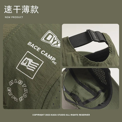Summer 5 Panel Baseball Caps  For Men And Women Outdoor Camping Cap  Sun Protection Quick-Drying Running Hat Breathable Golf Hat