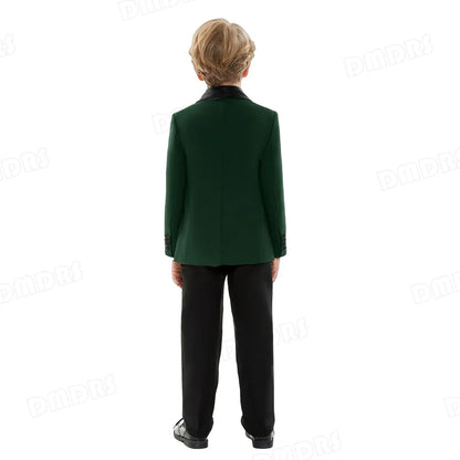 24H Ship White Formal Kids Suit Set, 4 Pieces Suits For Boys From 3-14 Years, Wedding Tuxedo For Kids Ring Bear