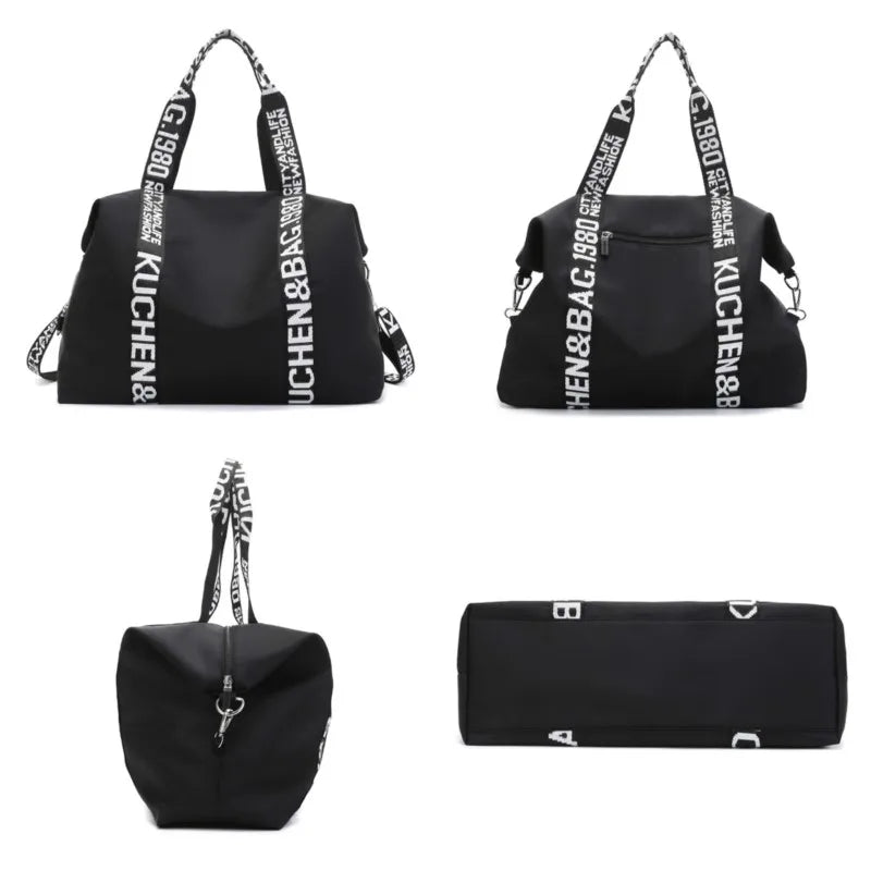 Women's Large Capacity Nylon Shoulder Bag Casual Top-Handle Fashion Tote Crossbody Handbag