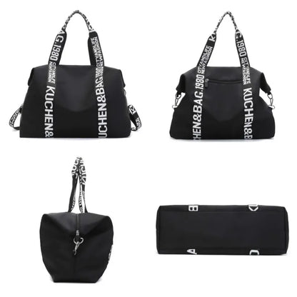 Women's Large Capacity Nylon Shoulder Bag Casual Top-Handle Fashion Tote Crossbody Handbag