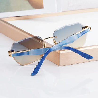 Rimless Luxury Sunglasses Gradient Square Handmade Germany Top Quality Designer Fashion Trendy UV400 Men Women Gafas