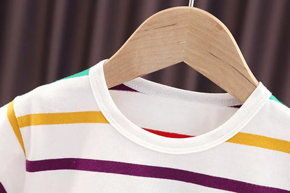 New Summer Baby Boys Clothes Suit Children Short Sleeved T-Shirt Shorts 2Pcs/Sets Kids Clothing Toddler Casual Cotton Costume