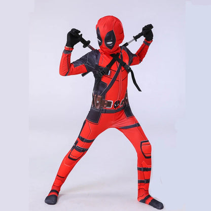 Anime Costume Kids Cosplay Mask Backpack Suit Jumpsuit Superhero Cosplay Bodysuit Jumpsuit Halloween Costume Adult Children