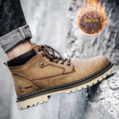 Brand Men Super Warm Snow Boots Winter Men's Ankle Boots Waterproof Short Outdoor Sneakers Autumn Men's Motorcycle