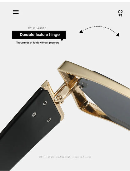 2025 New Hollow Sunglasses Men Women Hip Hop Internet Celebrities Ins Fashion Sun Glasses Ladies Female Alloy Frame Square UV400