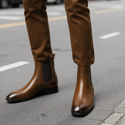 Men Boots Casual 2026 Fashion Brand Comfortable Boots Leather Chelsea boots