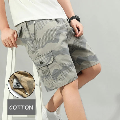 2026 Mens Cargo Shorts Hiking Running Shorts Light Weight Summer Camo Shorts with Pocket