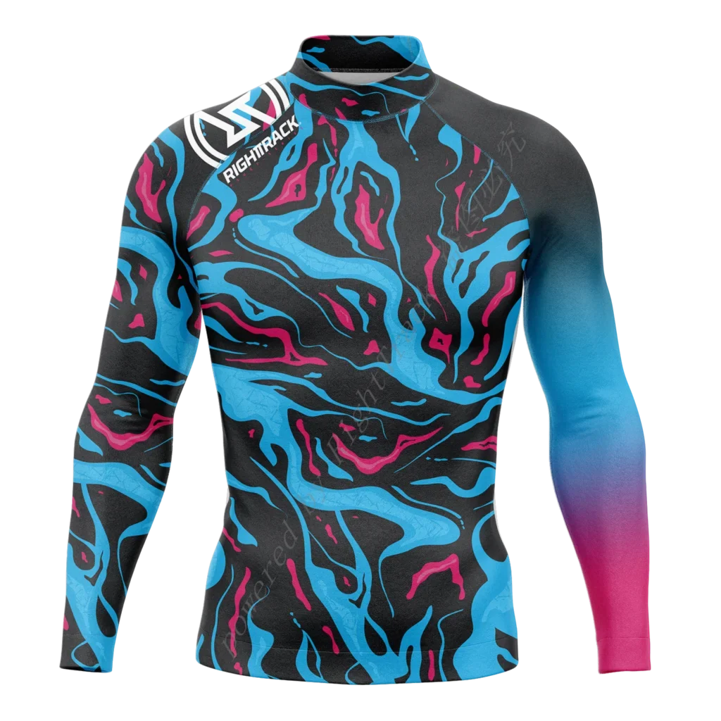 New Summer Men's Rashguard Snorkeling Long Sleeve Surfing Shirts Sunscreen Surf Sweatshirt UV Protection RightTrack Swimwear
