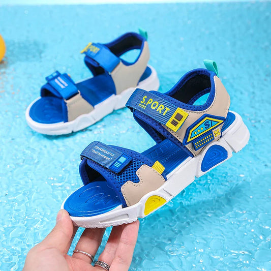 Children's sandals cartoon soft-soled non-slip boys' sandals in summer hook and loop fashion girls' sandals 4-10 years old 38