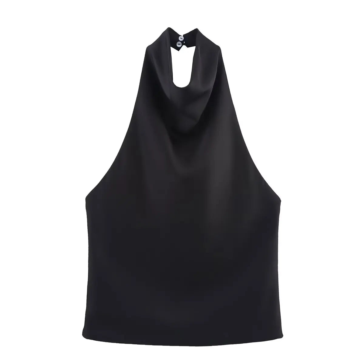 Spring Elegant Women Satin Halter Tops 2026 Summer Backless Off Shoulder Corset Vest Female Fashion Slim Crop Tank Top