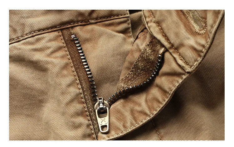 Korean Streetwear High Quality Double Gauge Twill Wash Cargo Pants For Men Clothing Harajuku Cotton Casual Straight Leg Trousers