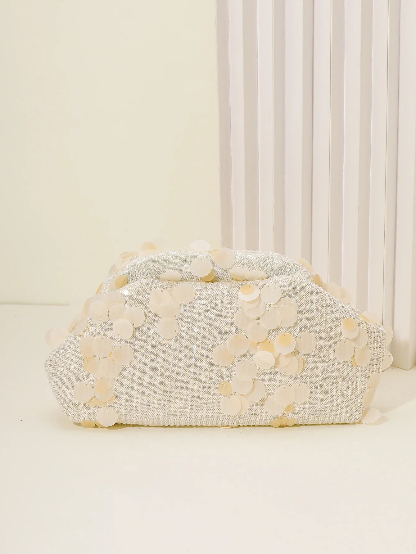 Dinner bag Fashion sequin messenger bag Women's simple handbag, large sequin clutch bag Versatile chain shoulder messeng  bag
