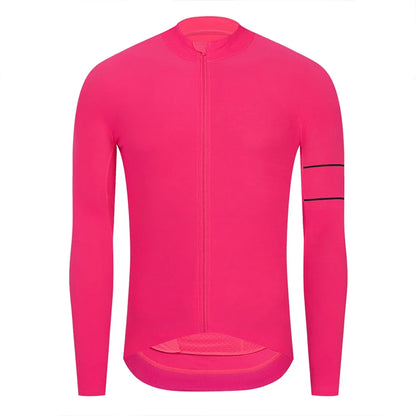 Cycling Jersey 10-20°C Autumn Long Sleeve Road Bike Clothes Thermal Fleece Warmth  MTB Bicycle Jersey