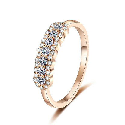 GRA 2mm Full Moissanite Ring for Women Lab Created Diamond S925 Sterling Silver Plated 18k Wedding Jewelry Wholesale