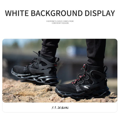 Construction Work Shoes Slip Resistant Lightweight Breathable Sneakers for Men Protection Safety Shoes Work Hiker Boots
