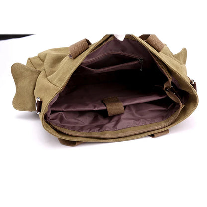 Canvas Retro Crossbody Bag, Handbag Commuting Bag, Shoulder Bag, Work Bag, Large Capacity Handbag